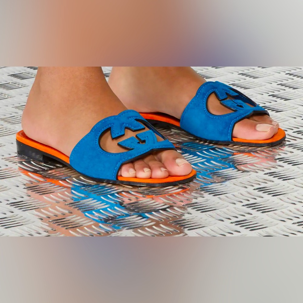 ISO GUCCI INTERLOCKING G CUT-OUT SLIDE SANDAL